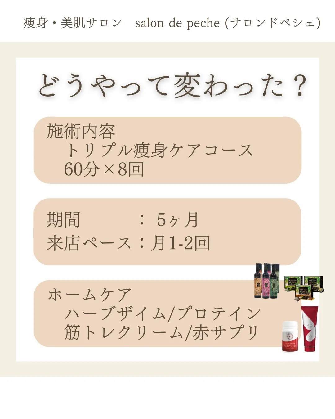 20代＊トリプル痩身コース8回の変化【広島市/痩身ダイエット...